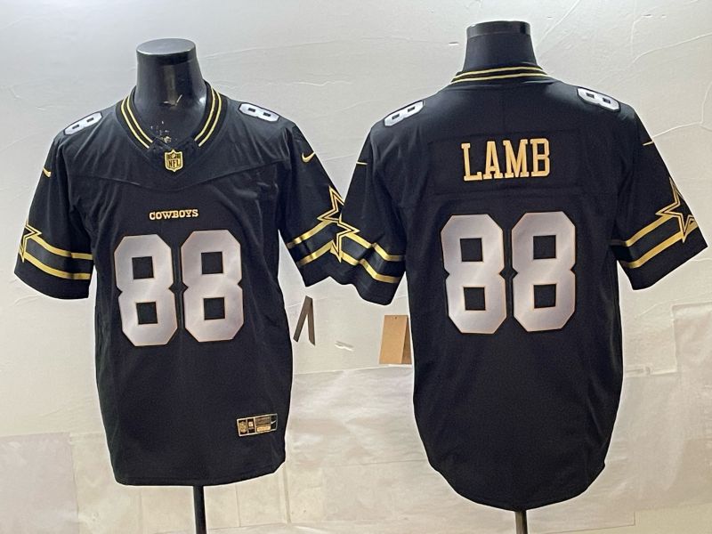Men 2026 Dallas Cowboys #88 Lamb Black Gold 6th generations Nike Limited NFL Jersey style 01->dallas cowboys->NFL Jersey